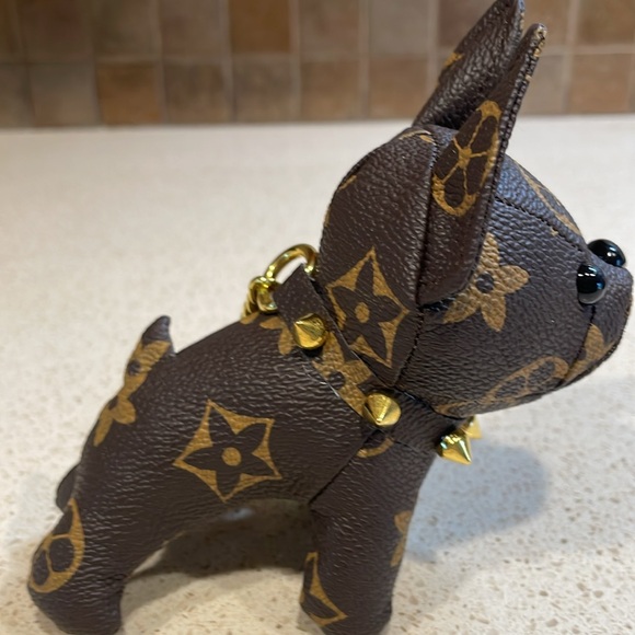 NEW Designer Fashion Vegan Leather Frenchie Dog Bag Charm/Key Chain - Picture 3 of 5